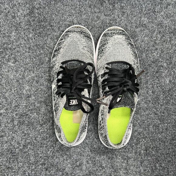 Nike Free RN Flykint 2017 Running Shoes Women's Size 6 Black White Oreo Athletic - Picture 10 of 13